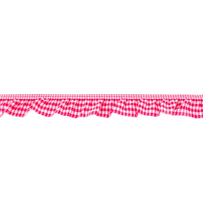[203R] Elastiskt Rutigt band Scrunchie