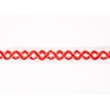 [212R-40837] [212R] Chenille Wave Trim With Silver (Červená)