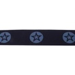 [223R-42920] [223R] Élastique Avec Étoile Tissé Ronde 2 Couleurs 40 mm (Marine)