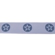 [223R-42926] [223R] Élastique Avec Étoile Tissé Ronde 2 Couleurs 40 mm (Bleu Clair)