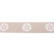 [223R-42928] [223R] Elastická látka s tkanou hvězdou kulatá dvoubarevná 40 mm (Písku)