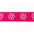 [257R-42539] [257R] Elastic With Woven Flower (Fuchsia)