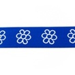 [257R-42542] [257R] Elastic With Woven Flower (Cobalt)