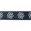[257R-42544] [257R] Elastic With Woven Flower (Grey)