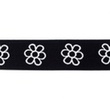 [257R-42545] [257R] Elastic With Woven Flower (Black)