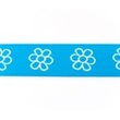 [257R-42546] [257R] Elastic With Woven Flower (Aqua)