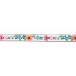 [260R-41857] [260R] Dekorband Cartoon Blomma (Vit)