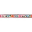 [260R-41861] [260R] Ruban Tissé Fleur (Rose)