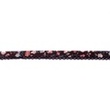 [267R-42836] [267R] Popelinowa Taśma Skośna W Kwiaty Z Koronką (Czarny)