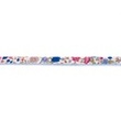 [267R-42843] [267R] Popeline Schrägband Blümchen Mit Spitze (Blau)