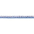 [267R-42855] [267R] Popelinowa Taśma Skośna W Kwiaty Z Koronką (Kobalt)