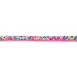 [267R-42858] [267R] Popeline Nastro In Sbieco Fiore Con Pizzo (Fucsia Scuro)