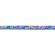 [267R-42859] [267R] Poplin Biasband Bloemetje Met Kantje (Donker Aqua)