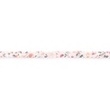 [268R-42835] [268R] Popelinowa Taśma Skośna W Kwiaty Z Koronką (Biały)