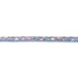 [268R-42837] [268R] Popeline Nastro In Sbieco Fiore Con Pizzo (Vecchio Blu)