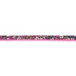 [268R-42850] [268R] Popline Bias Binding Flower With Lace (Dark Fuchsia)