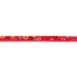 [268R-42880] [268R] Popeline Schrägband Blümchen Mit Spitze (Rot)