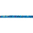 [268R-42881] [268R] Poplin Biasband Bloemetje Met Kantje (Donker Aqua)