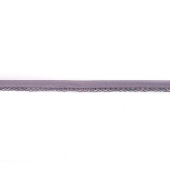 [278R] Popeline Nastro In Sbieco Con Pizzo Uni