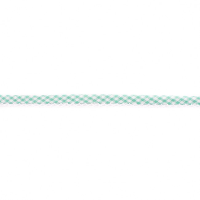 [279R] Popline Bias Binding With Lace Plaid