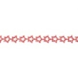 [293R-43162] [293R] Popeline Gestanzte Stern Kariert (Rot)