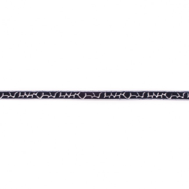 [296R] Velvet Ribbon With Silver