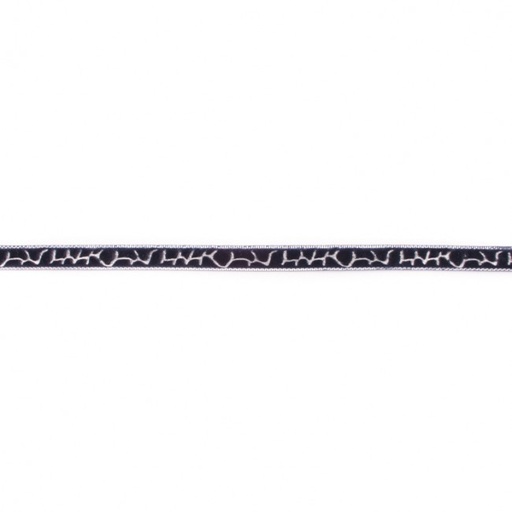 [296R] Velvet Ribbon With Silver