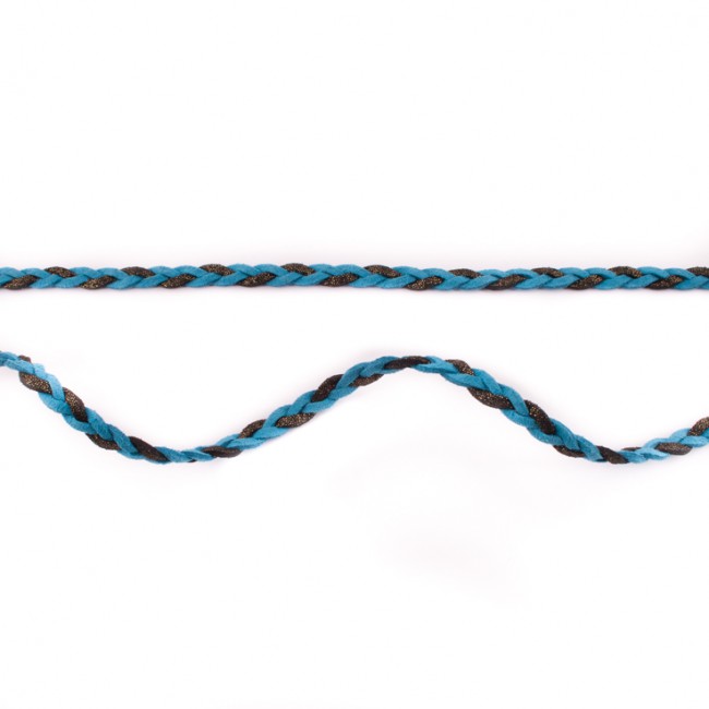 [298R] 2-Coloured Braided Suede Lace