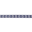 [308R-43480] [308R] Nastro Con Fiore Tessuta (Blu Scuro)