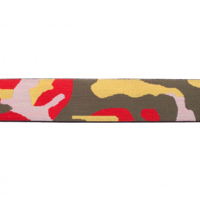 [325R] Elastic With Woven Army Print