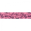 [361R-44217] [361R] Elastiek 2-Kleurig Streep Doodshoofd (Fuchsia)