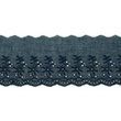 [393R-31462] [393R] Vyšívací Krajka Dvojité Květiny (Tmavě Modrá)