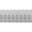 [393R-31472] [393R] Vyšívací Krajka Dvojité Květiny (Šedá)