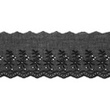 [393R-31473] [393R] Broderie Spitze Doppelte Blume (Schwarz)