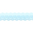[394R-31445] [394R] Dentelle Broderie Petit Coeurs (Bleu Clair)