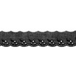 [395R-31443] [395R] Vyšívací Krajka Květ (Černá)
