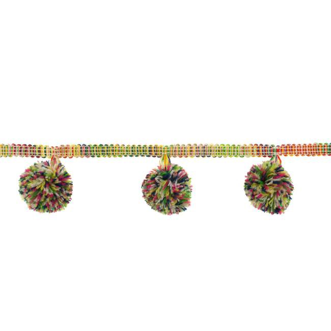 [399R] Pom Pom Lace Mega Multi