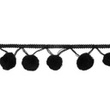 [404R-31551] [404R] Nastro Pom Pon Enorme Uni (Nero)