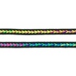 [405R-31588] [405R] Band Fluor Fiskbensmönster (Svart)