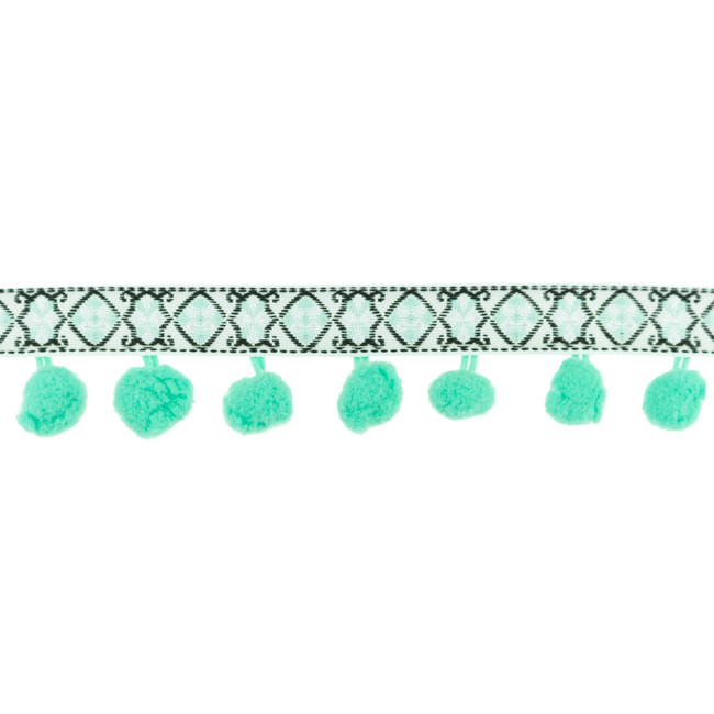 [414R] Bolletjesband Jacquard