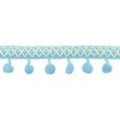 [417R-31611] [417R] Pom Pom Lace Cross (Light Blue)
