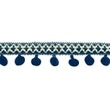 [417R-31612] [417R] Pom Pom Lace Cross (Dark Blue)