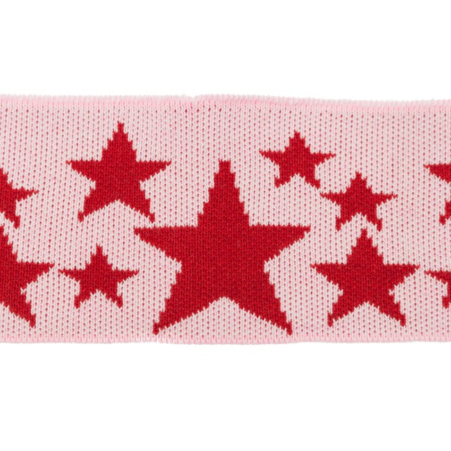 [420R] Cuff / Materiał Żakardowy Gwiazdy