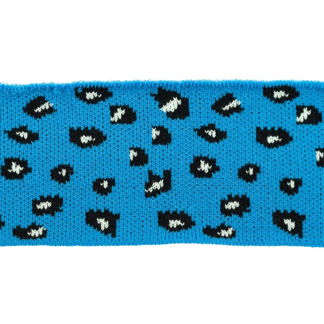 [424R] Cuff / Bündchen Jacquard Leopard