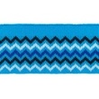 [432R-32122] [432R] Cuff / Bord-Côte Jacquard Chevron (Aqua)