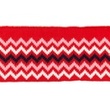 [432R-32123] [432R] Cuff / Bündchen Jacquard Chevron (Rot)