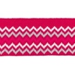 [432R-32124] [432R] Cuff / Náplety Žakár Chevron (Temná Fuchsie)