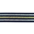 [448R-32233] [448R] Polyamide Elastiek Streep Lurex (Marine)