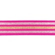 [448R-32235] [448R] Polyamide Elastiek Streep Lurex (Fuchsia)