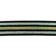 [448R-32242] [448R] Polyamide Elastiek Streep Lurex (Zwart)